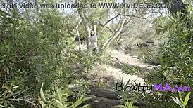 Friend catches me fucking stepmom in the bushes! 😱🍑