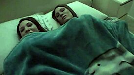 simpson twins whisper, 'wake up horny,' while fingering in the shower