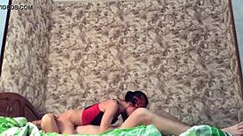 Happy New Year! Russian girl gets bent over for homemade doggystyle fuck 😊