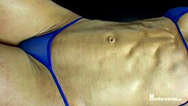 Baile Muscles in Thong! Flexing Bikini Body for Wild Action!