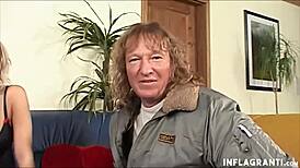 pierced blondie european student taking monster cock with handjob and cum 😍