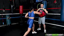 Fit Babe Shows Wrestling Moves