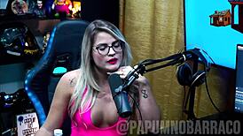 bruna carlos teases ruan in sheer red, driving him wild on pópum podcast