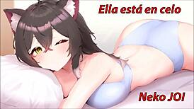 Meows and orgasms included in cat joi with your neko girlfriend in heat spanish voice