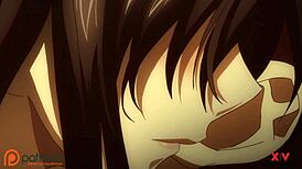 Akeno moans as she gets fucked missionary with big cock