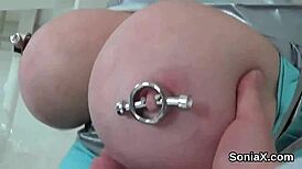 english mature lady sonia poses in tight lingerie