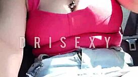 playing with pussy in app driver car dri sexy