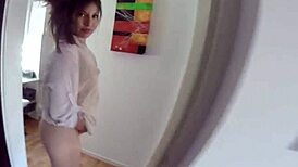 i mesmerized this sexy asian babysitter fingering her pussy to orgasm