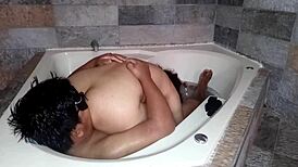 omg i’m banging this cheating wife so hard in a motel jacuzzi, recording it for her husband to see real sex