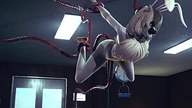 Yaoi Femboy Furry Threesome with Anubis Dogboy and Mew Catboy