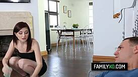 slutty stepsister hailey little rides her stepbrother's cock 😈