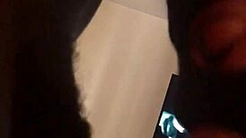 Throatbaby devouring that black cock.