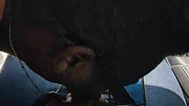Sucking Sweaty Big Cock in Car on Hot Day with Rimjob
