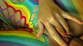 Evening close-up fuck and cum in hairy pussy!