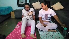 In Yoga Class, My Friend and I Touch and Lick