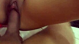 Quick hard pounding with cheating big tit wife