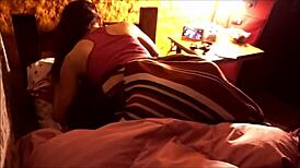 Big ass hot babe RIDING hard in homemade clip