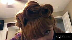 redhead penny pax teases with wild skills