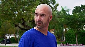 Sucking Monster Cock! Teen 18+ Brunette Bent Over in Old And Young 18+ Four Some Gets Cum Dumped!