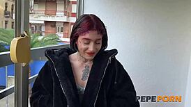 Maria Adams takes control in her first casting, loving raw sex