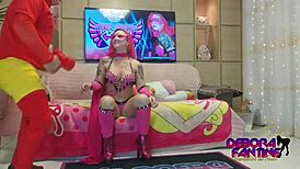 Débora Fantine Stars in Sexy Theater with Super Pink and Chapolin!