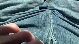 Virgin Fingering Pink Pussy in Car, Almost Caught