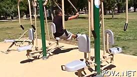 Busty teen loves rough POV blowjob action