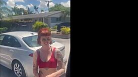 Cute Tatted Redhead Sidney Summers Gets Doggy Style Creampie From Johnny Love