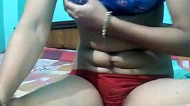 Indian milf kavita removes dress on webcam