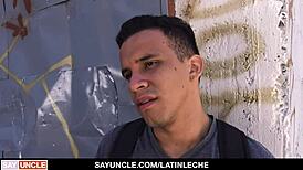 latinleche straight latino tricked into riding big uncut dick