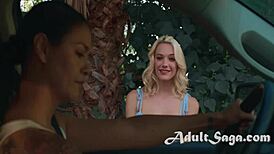 Lez butch milf dominates her young 18+ blonde date