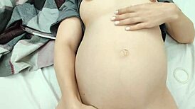 Cum inside my pregnant wife's tight pussy now, don't hold back!