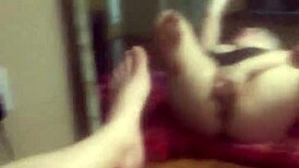 Intense squirting in the mirror with big tits