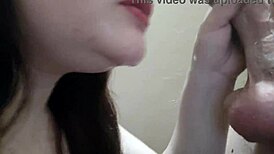 Slobbering Close-Up Blowjob with Mary and Mike's Cumshot