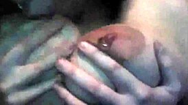 She's playing with her big boobs on webcam!