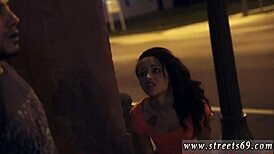 teen big tits masturbates bound in car!