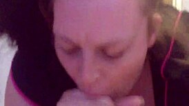 Busty BBW's Sloppy Blowjob Contrasts Her Size