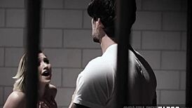 Taboo teen prisoner rides hard in hidden cam action 😈