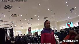 Czech teen seduced in shop, clothes ripped for POV pounding