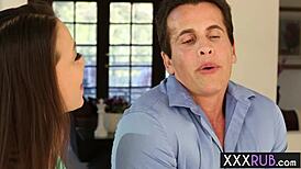 What’s behind this horny Asian MILF Kalina Ryu riding her client?