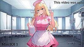 Minijois Hentai for Quick Cum with Nurse Girlfriend and Hypnosis