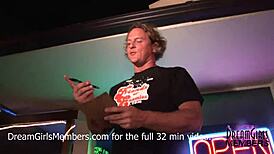 Tanned hotties flash tits at beach bar contest