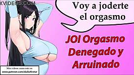 Spanish Shemale Gives Intense Jerk Off Instructions Until Orgasm