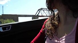 Paying uber with a hot blowjob and swallowing every drop