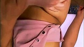 Tight teen stepdaughter squeezed his cock during penetration