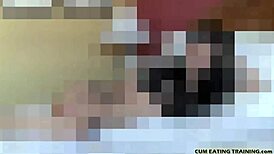 lick that cum off the floor, cei style! 😜