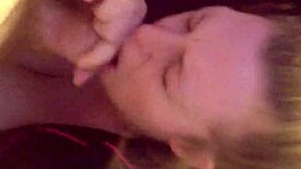 Busty BBW's Sloppy Blowjob Contrasts Her Size