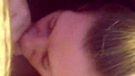 Busty BBW's Sloppy Blowjob Contrasts Her Size