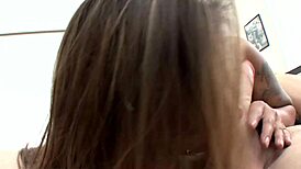 This pretty babe is riding a big cock in a quickie.