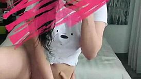 I watch lengie dance in front of the mirror then they fuck her ass, wait for part two